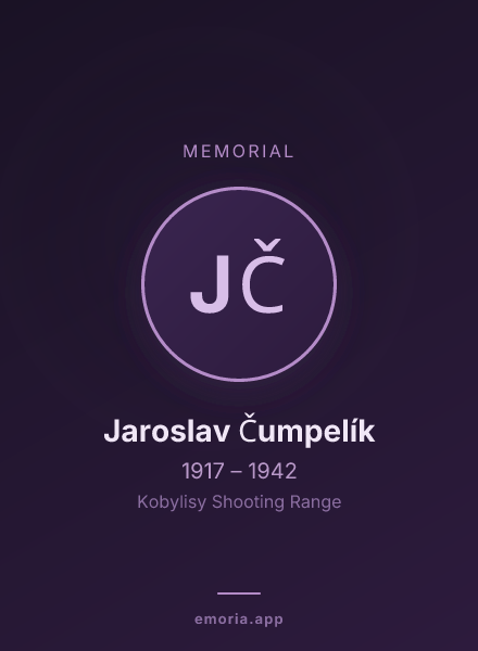 Memorial portrait of Jaroslav Čumpelík