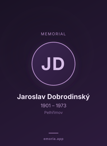 Memorial portrait of Jaroslav Dobrodinský