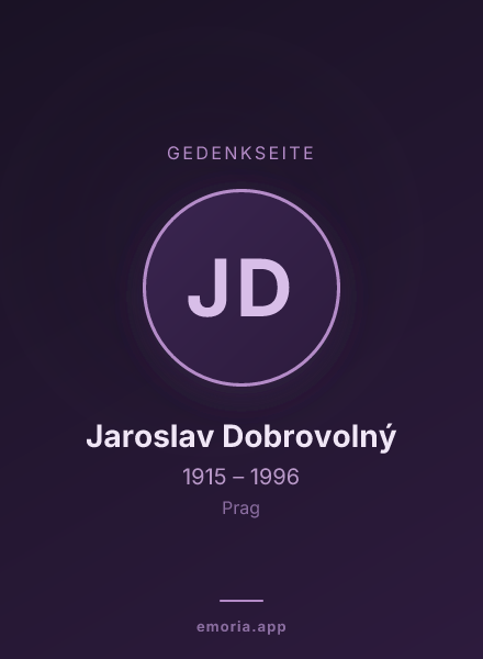 Gedenkportrait von Jaroslav Dobrovolný