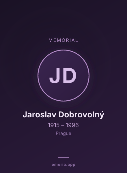 Memorial portrait of Jaroslav Dobrovolný