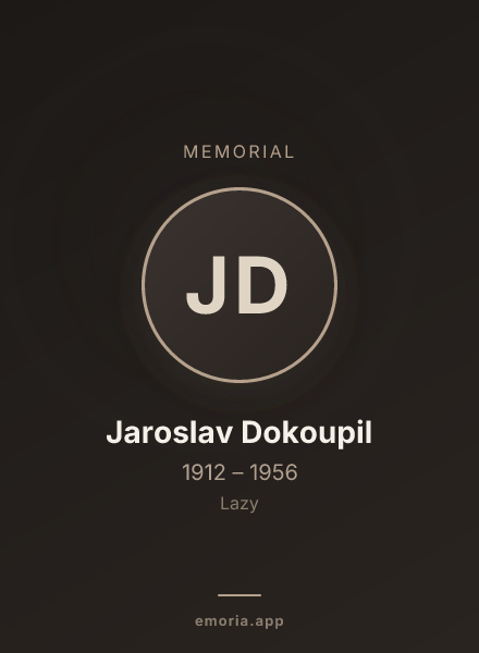 Memorial portrait of Jaroslav Dokoupil