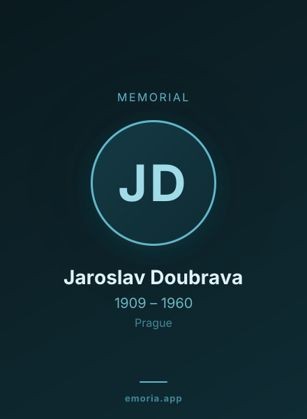 Memorial portrait of Jaroslav Doubrava