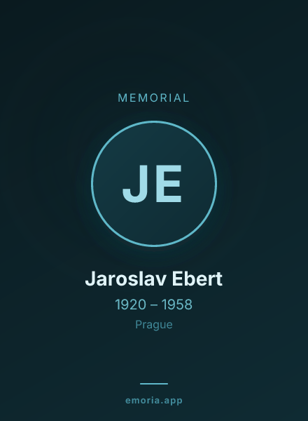 Memorial portrait of Jaroslav Ebert