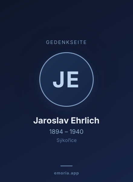 Gedenkportrait von Jaroslav Ehrlich