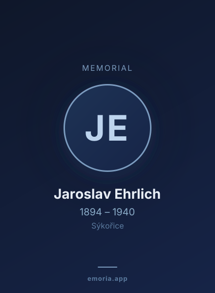 Memorial portrait of Jaroslav Ehrlich