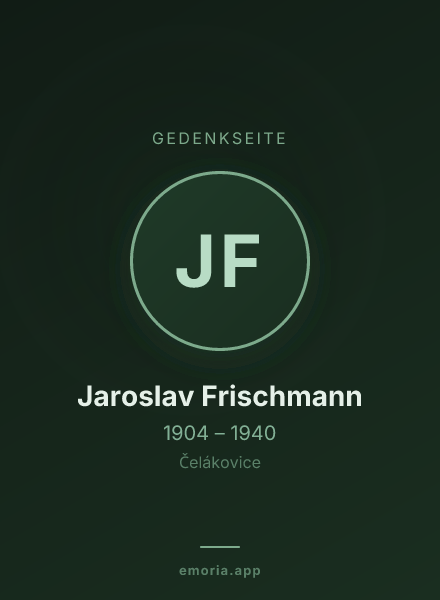 Gedenkportrait von Jaroslav Frischmann