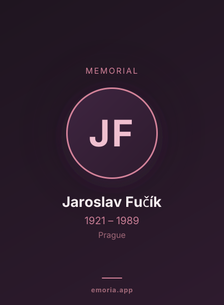 Memorial portrait of Jaroslav Fučík