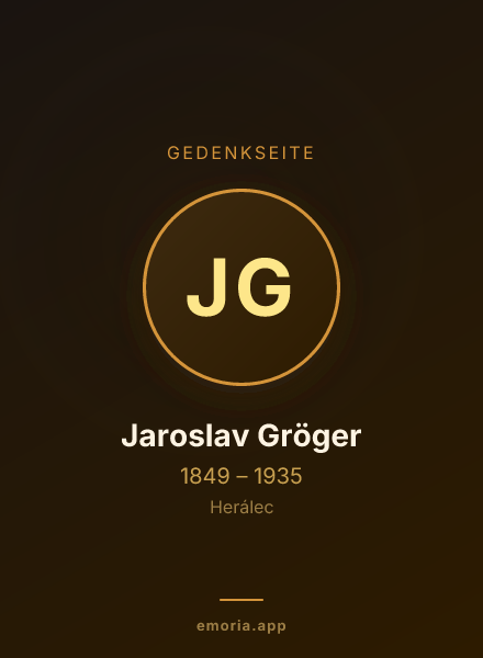 Gedenkportrait von Jaroslav Gröger