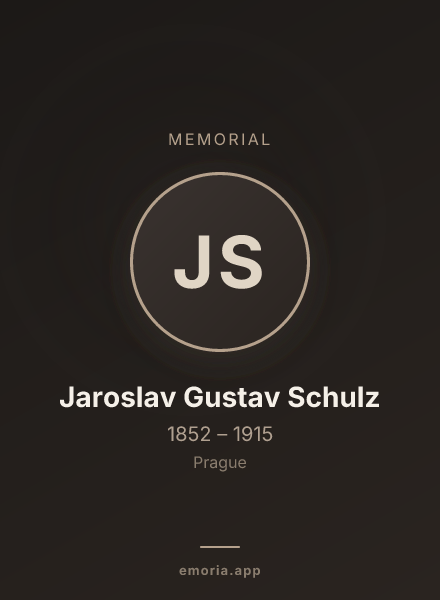 Memorial portrait of Jaroslav Gustav Schulz