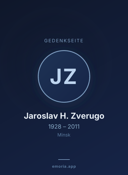 Gedenkportrait von Jaroslav H. Zverugo