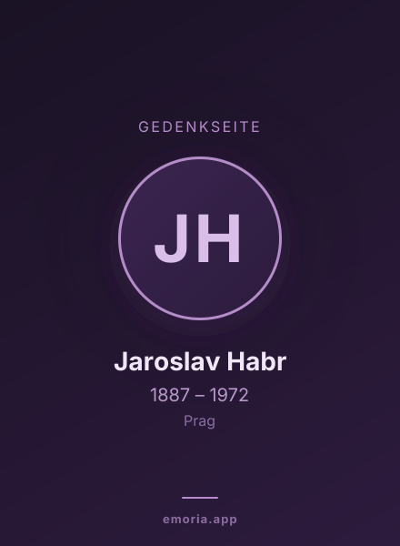 Gedenkportrait von Jaroslav Habr