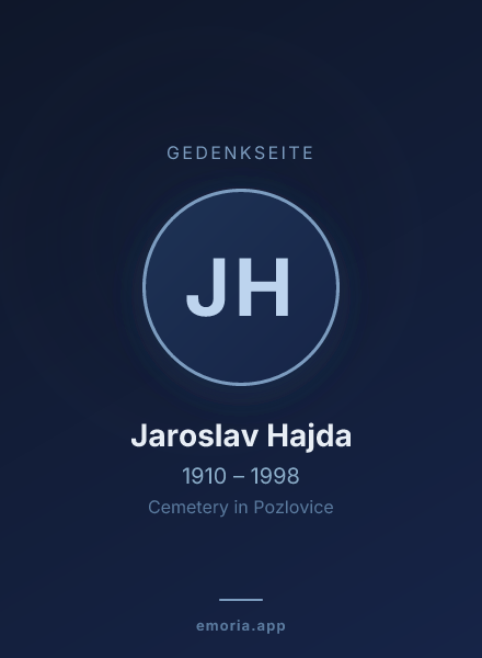Gedenkportrait von Jaroslav Hajda