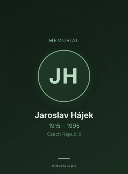 Memorial portrait of Jaroslav Hájek