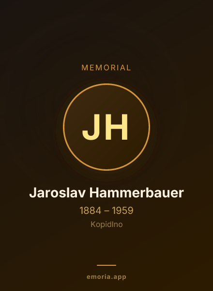 Memorial portrait of Jaroslav Hammerbauer