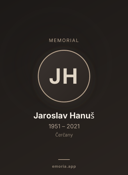 Memorial portrait of Jaroslav Hanuš