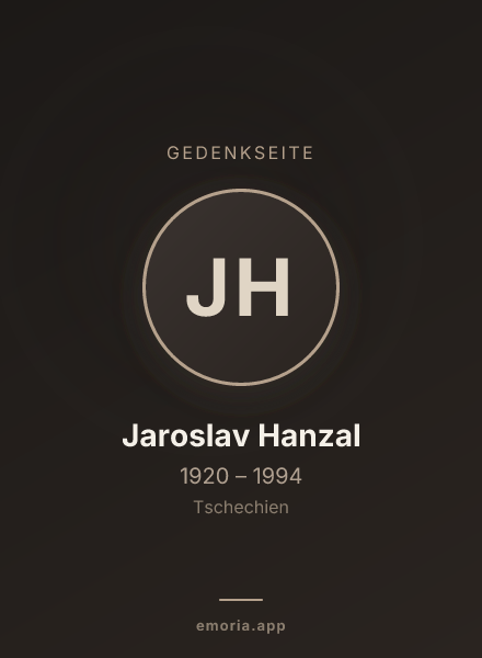 Gedenkportrait von Jaroslav Hanzal