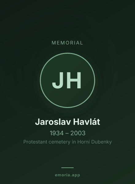 Memorial portrait of Jaroslav Havlát