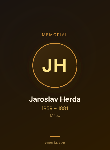 Memorial portrait of Jaroslav Herda