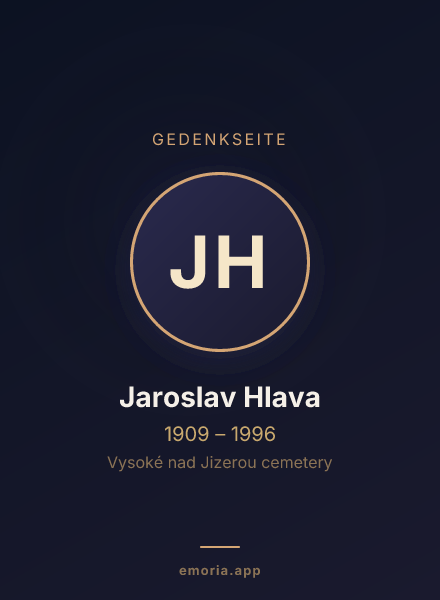 Gedenkportrait von Jaroslav Hlava
