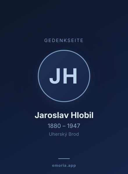 Gedenkportrait von Jaroslav Hlobil