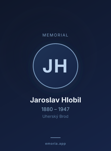 Memorial portrait of Jaroslav Hlobil
