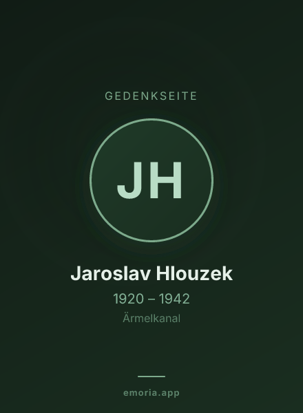 Gedenkportrait von Jaroslav Hlouzek
