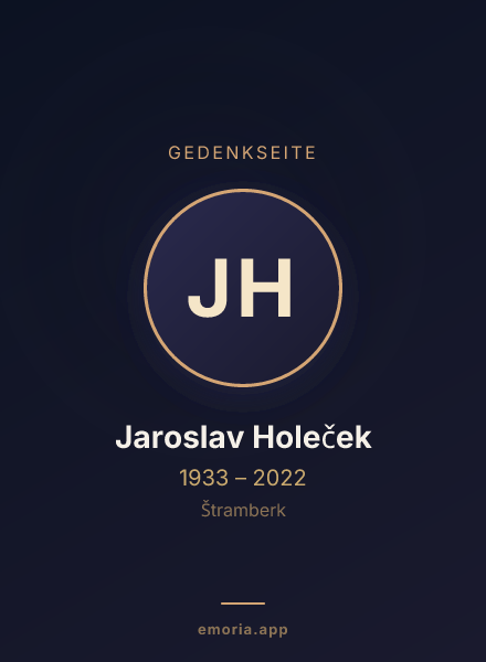 Gedenkportrait von Jaroslav Holeček