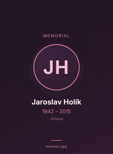 Memorial portrait of Jaroslav Holík
