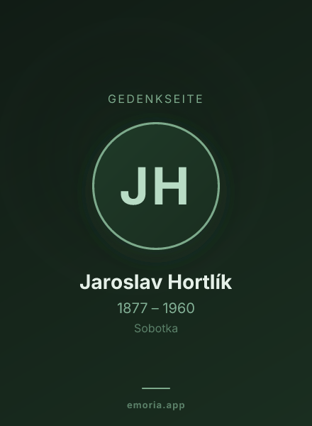 Gedenkportrait von Jaroslav Hortlík