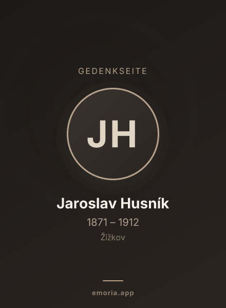 Gedenkportrait von Jaroslav Husník