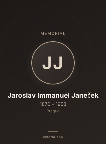 Memorial portrait of Jaroslav Immanuel Janeček