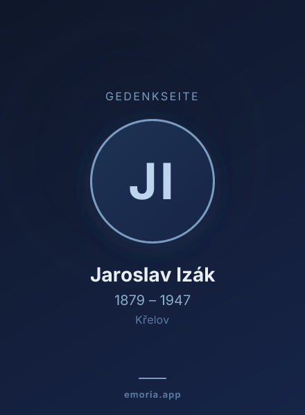 Gedenkportrait von Jaroslav Izák