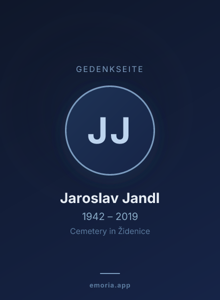Gedenkportrait von Jaroslav Jandl