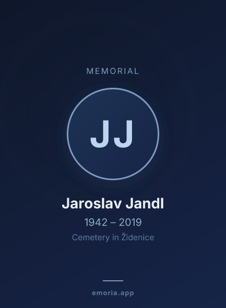 Memorial portrait of Jaroslav Jandl