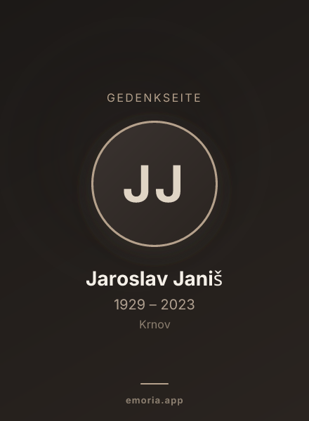 Gedenkportrait von Jaroslav Janiš