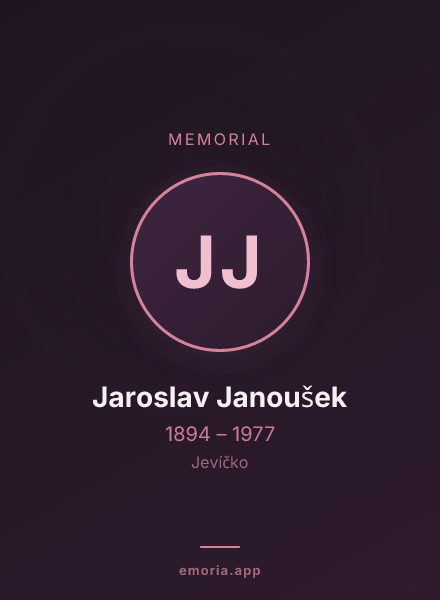 Memorial portrait of Jaroslav Janoušek