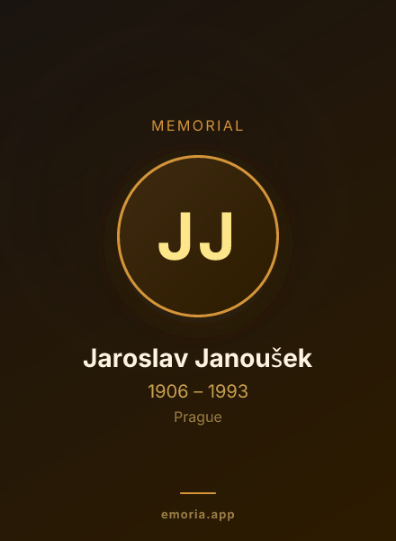 Memorial portrait of Jaroslav Janoušek