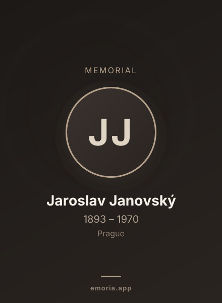 Memorial portrait of Jaroslav Janovský