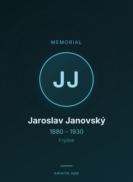 Memorial portrait of Jaroslav Janovský