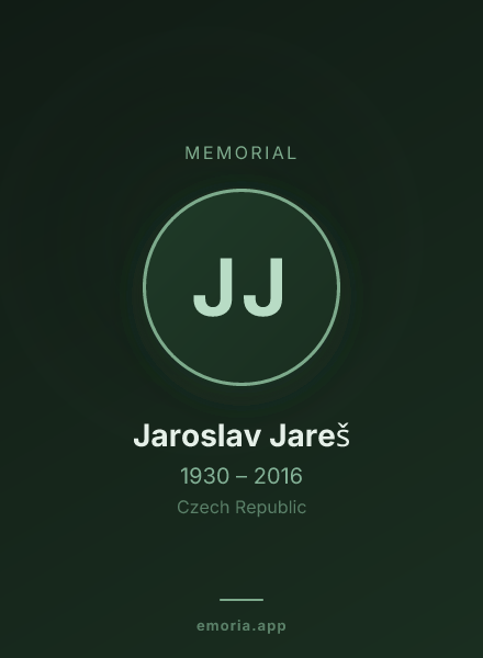 Memorial portrait of Jaroslav Jareš