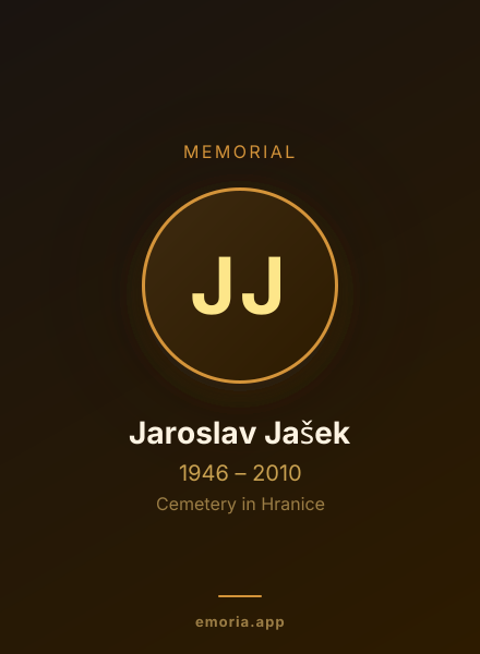 Memorial portrait of Jaroslav Jašek