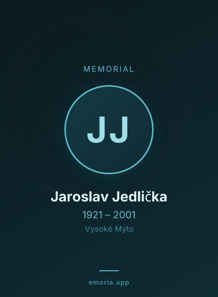 Memorial portrait of Jaroslav Jedlička