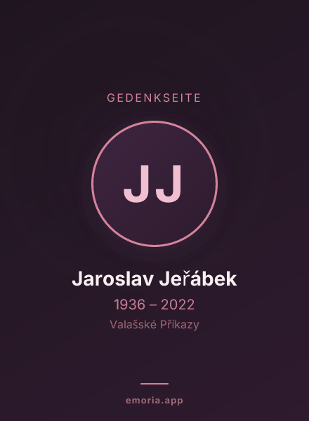 Gedenkportrait von Jaroslav Jeřábek