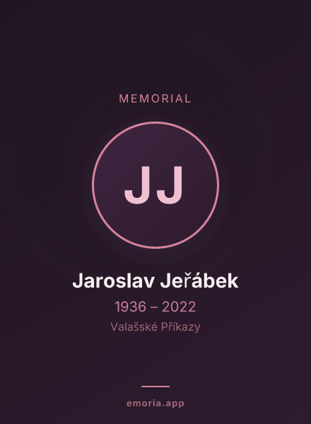 Memorial portrait of Jaroslav Jeřábek
