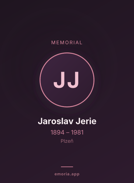 Memorial portrait of Jaroslav Jerie
