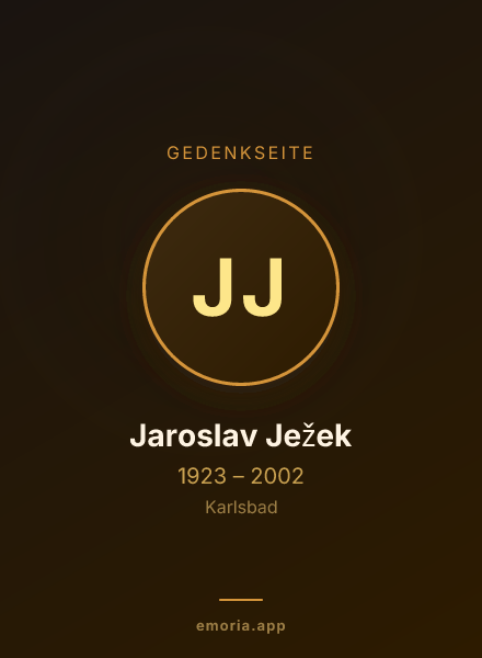 Gedenkportrait von Jaroslav Ježek
