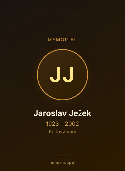 Memorial portrait of Jaroslav Ježek