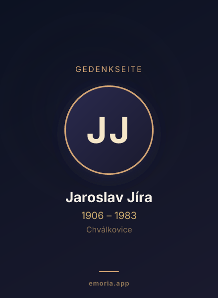 Gedenkportrait von Jaroslav Jíra