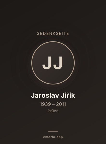 Gedenkportrait von Jaroslav Jiřík