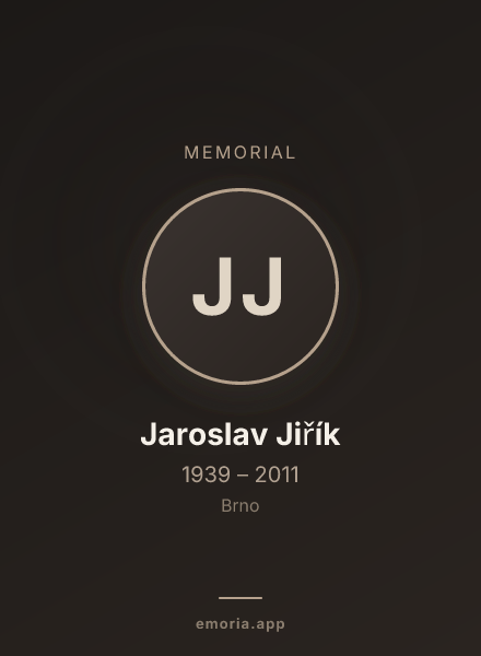 Memorial portrait of Jaroslav Jiřík